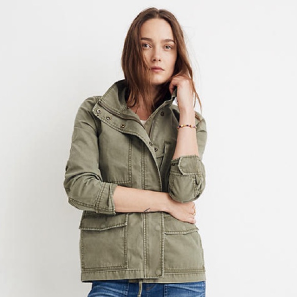 EUC Madewell Passage Jacket in Desert Olive